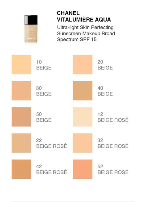 chanel foundation rose beige 22|Chanel foundation shade chart.